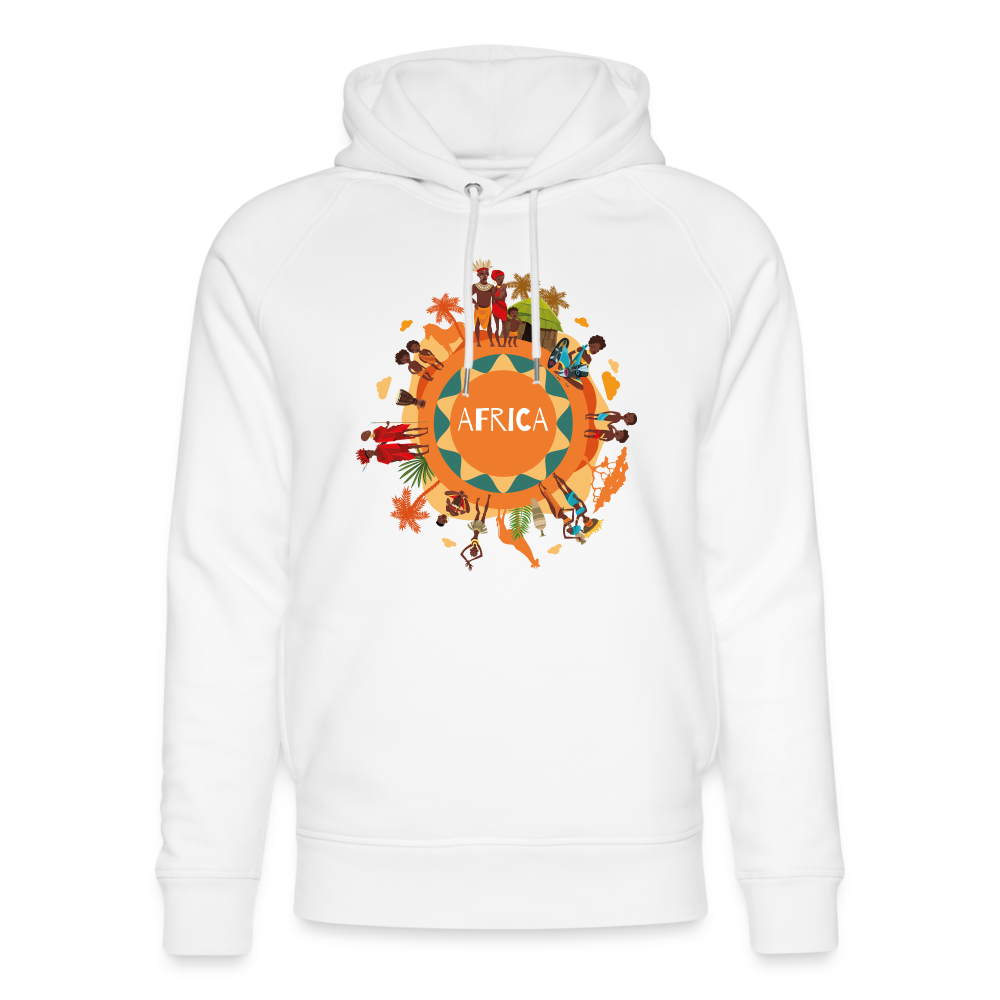 Unisex Organic Hoodie Africa - white