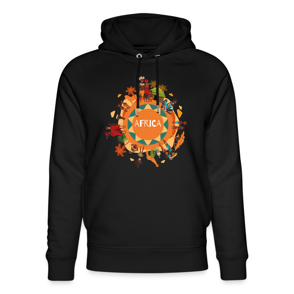 Unisex Organic Hoodie Africa - black