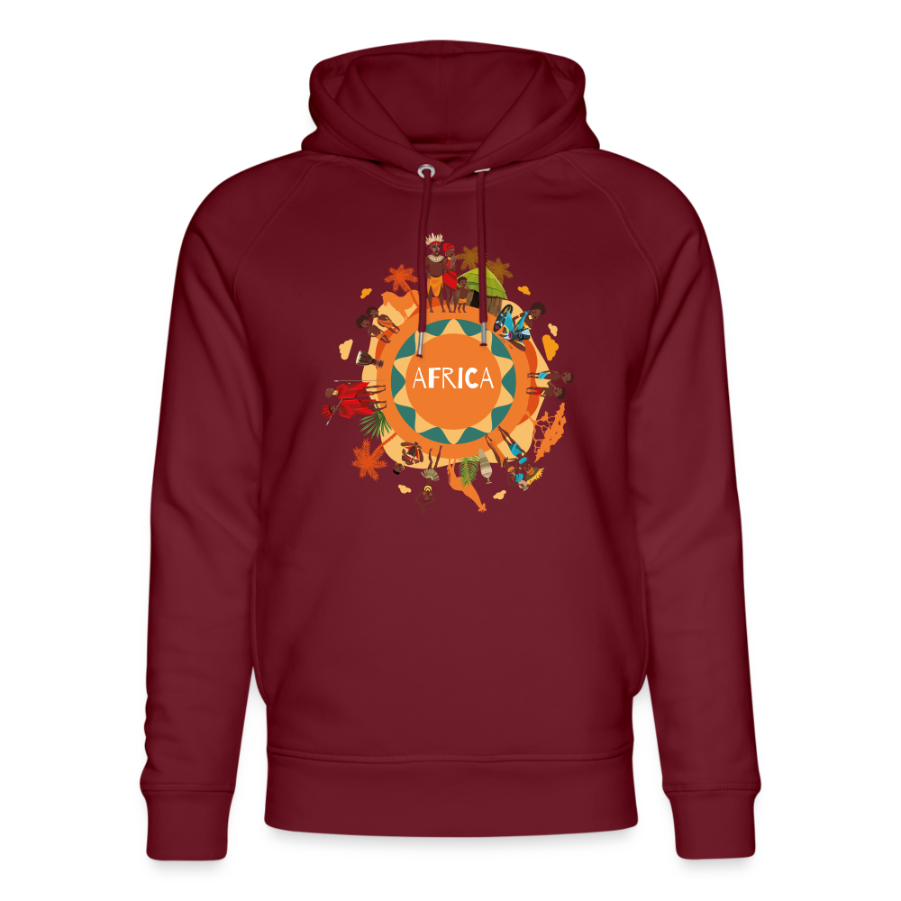 Unisex Organic Hoodie Africa - burgundy